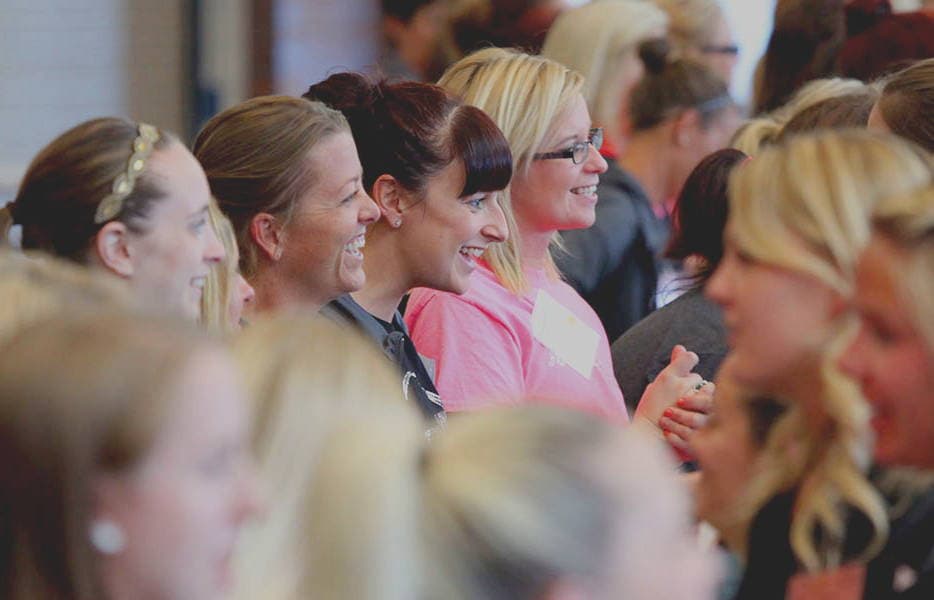 Just For Kix director teaching a dance class